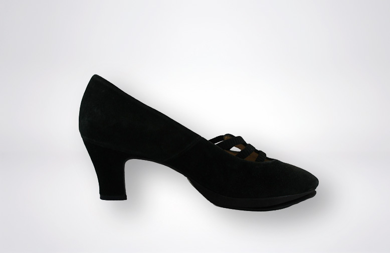 Schuhzurichtung mit Schmetterlingsrolle